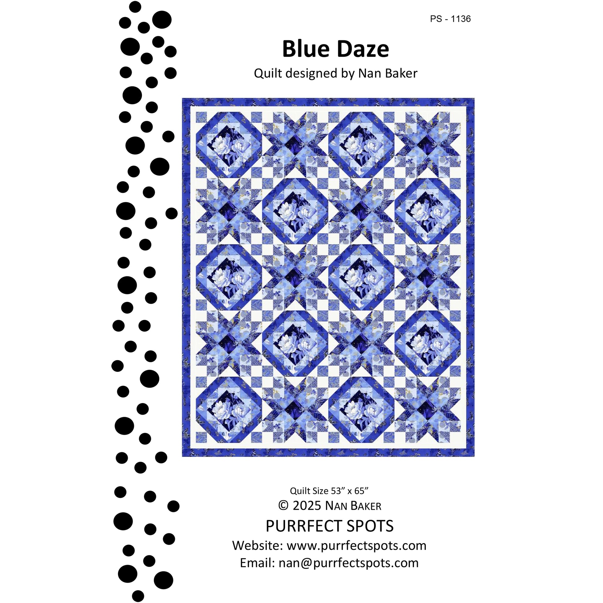 Cover image of pattern for Blue Daze quilt.