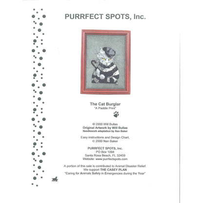 The Cat Burglar Cross Stitch PS-2061e - Downloadable Pattern
