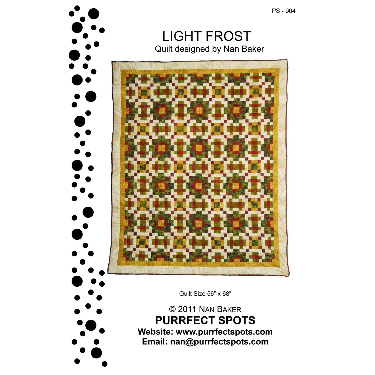 Light Frost Quilt Pattern PS-904 - Paper Pattern