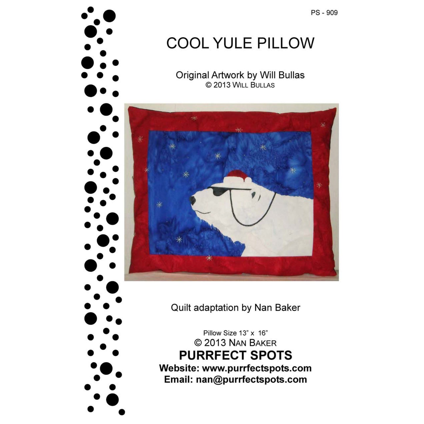 Cool Yule Bear Pillow Pattern PS-909w  - Wholesale Product