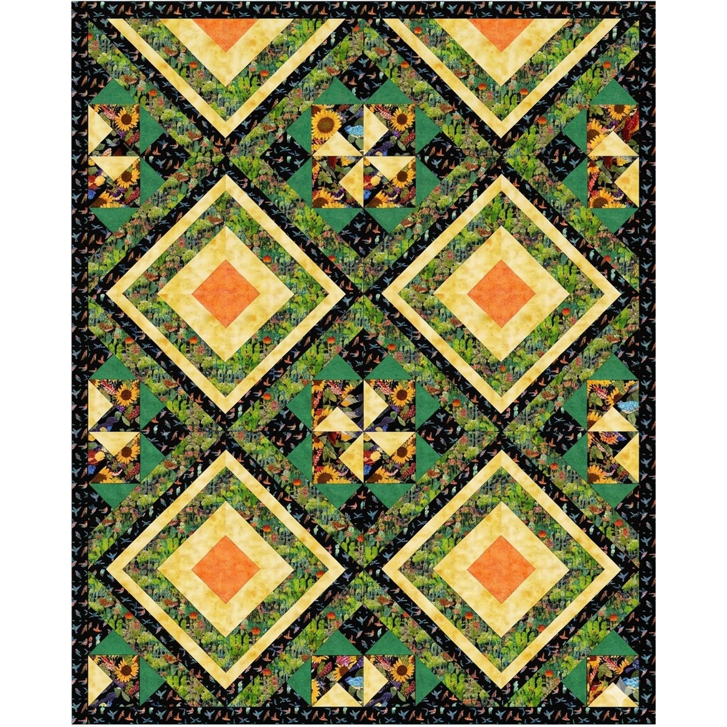 Garden Geckos Quilt Pattern PS-916 - Paper Pattern