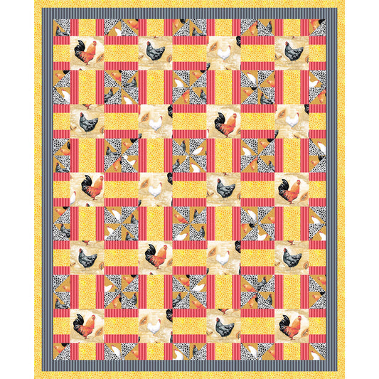 Poultry Party Quilt Pattern PS-920 - Paper Pattern