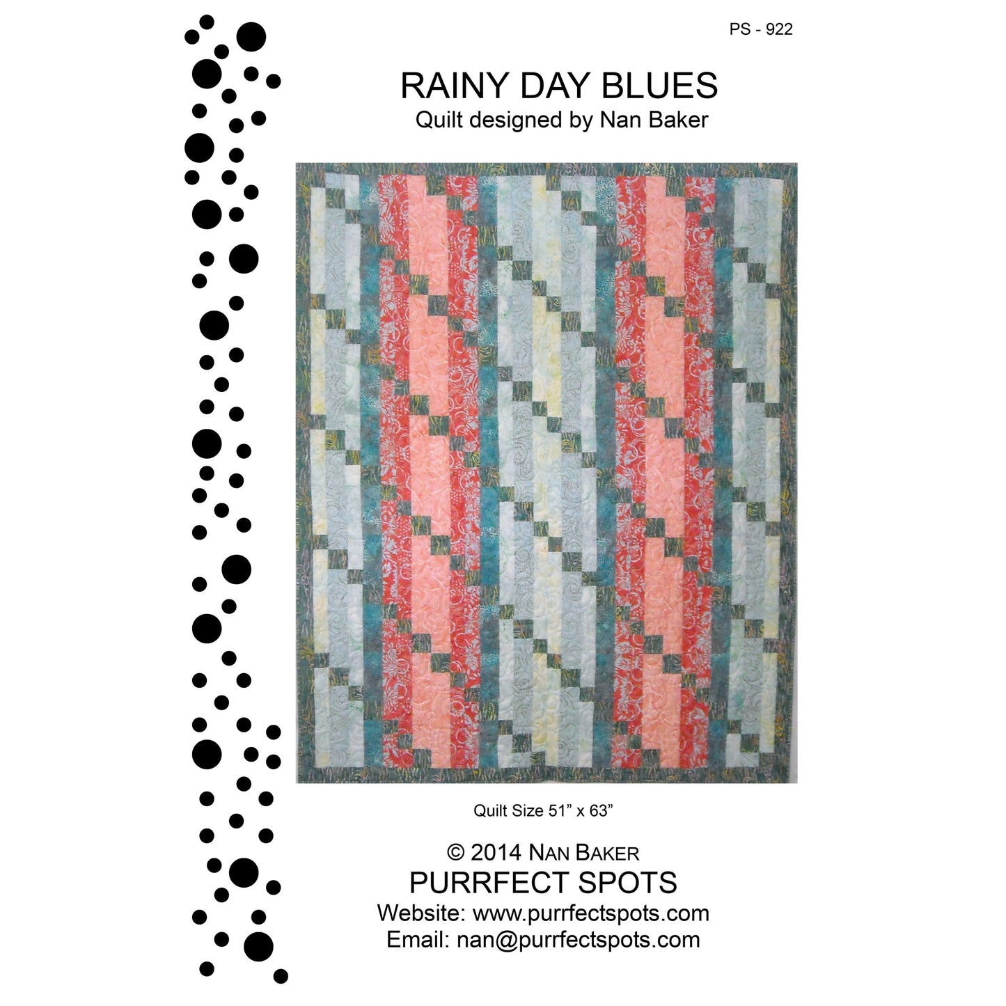Rainy Day Blues Quilt PS-922e - Downloadable Pattern