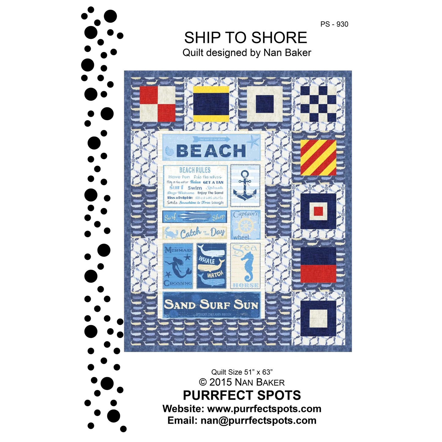 Ship to Shore Quilt Pattern PS-930 - Paper Pattern
