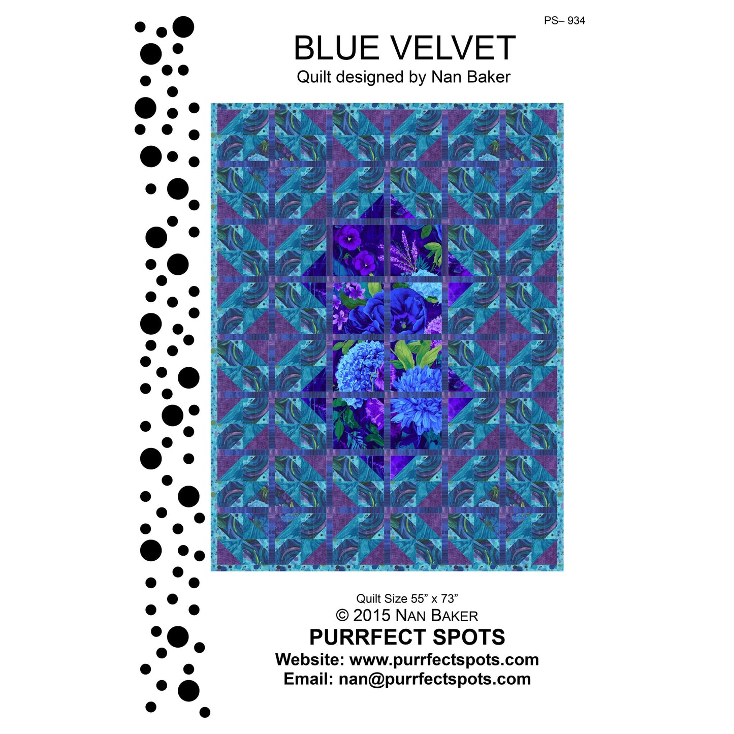 Blue Velvet Quilt Pattern PS-934 - Paper Pattern