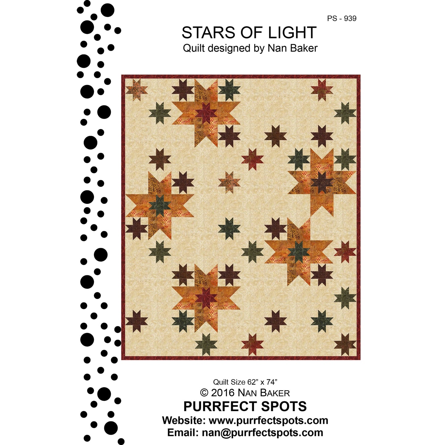 Stars of Light Quilt Pattern PS-939w - Wholesale Product