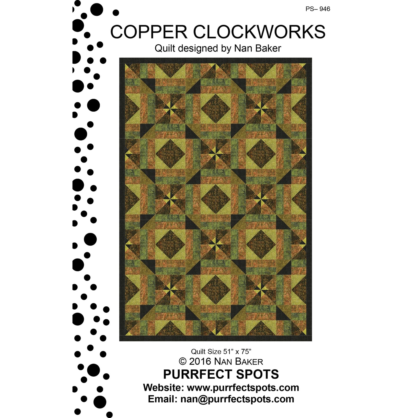 Copper Clockworks Quilt PS-946e - Downloadable Pattern