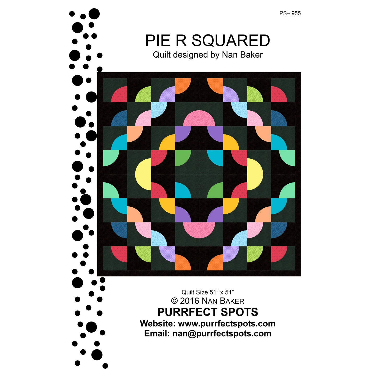 Pie R Squared Quilt PS-955e - Downloadable Pattern