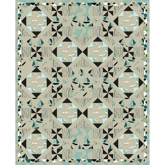 Sea Swirls Quilt PS-962e - Downloadable Pattern