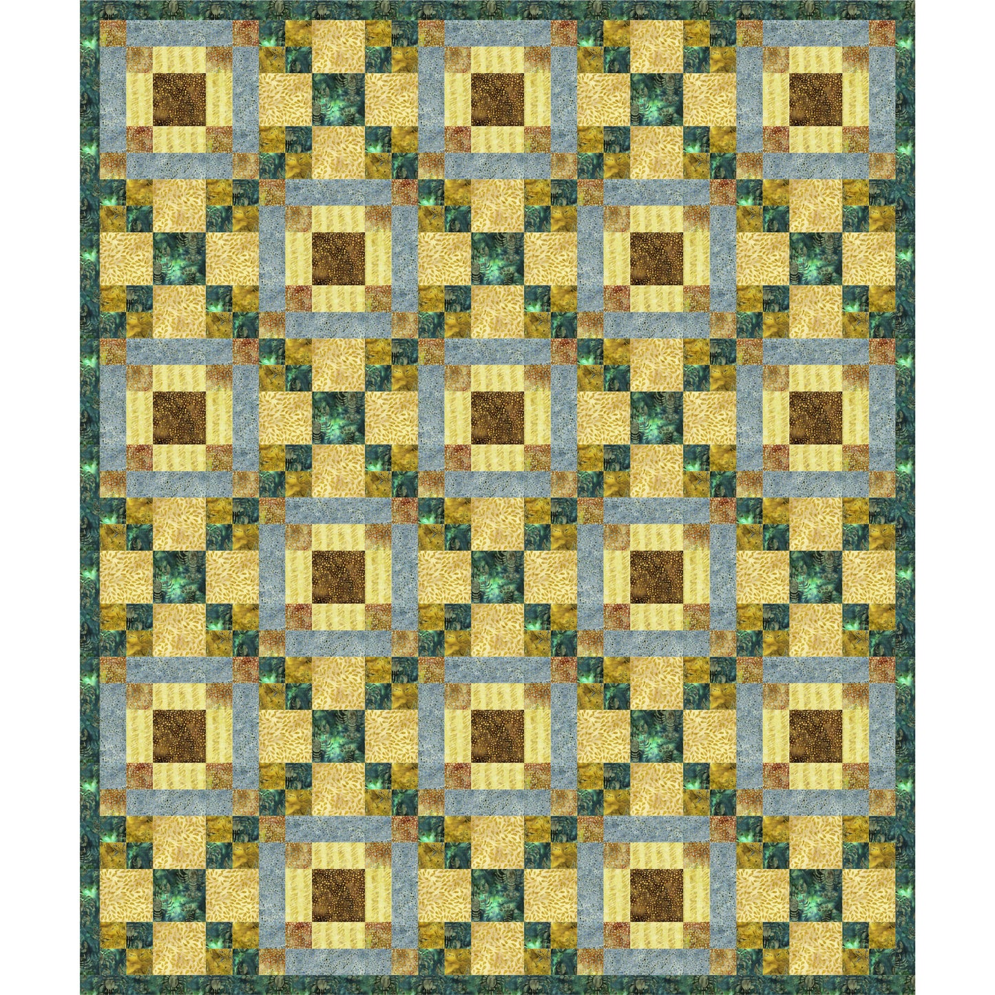 Blue Streams Emerald Seas Quilt PS-966e - Downloadable Pattern