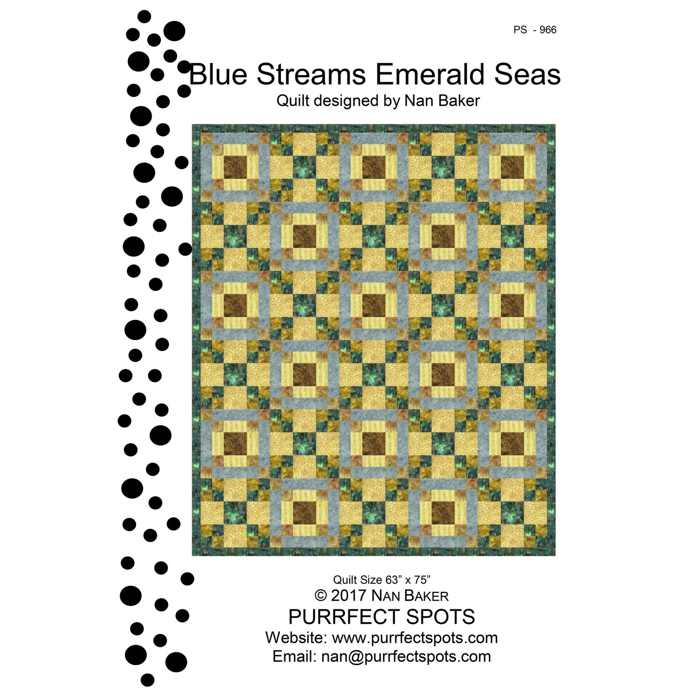 Blue Streams Emerald Seas Quilt PS-966e - Downloadable Pattern
