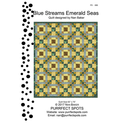 Blue Streams Emerald Seas Quilt PS-966e - Downloadable Pattern