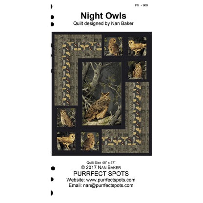 Night Owls Quilt Pattern PS-968 - Paper Pattern