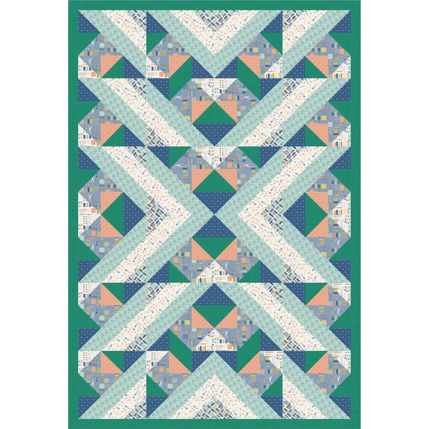 Teal a Point is Made Quilt PS-973e - Downloadable Pattern