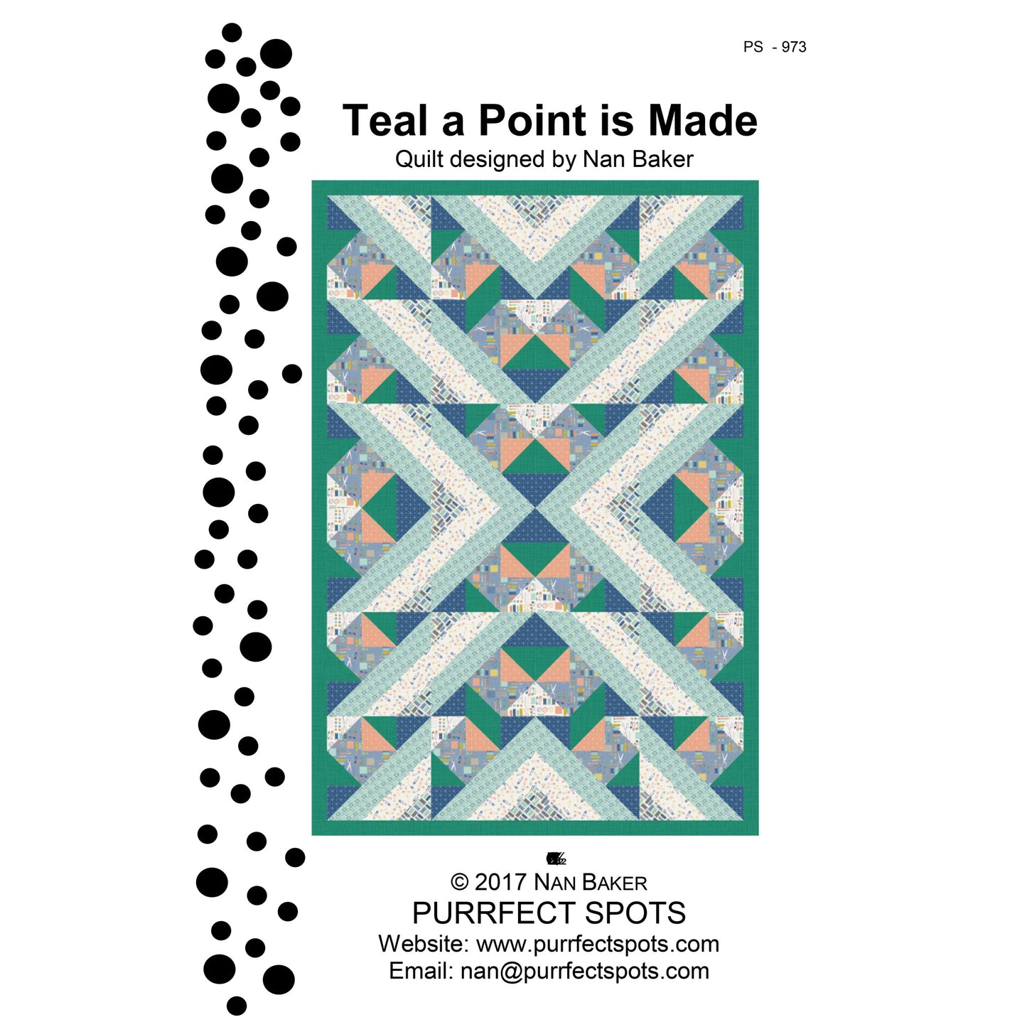Teal a Point is Made Quilt PS-973e - Downloadable Pattern