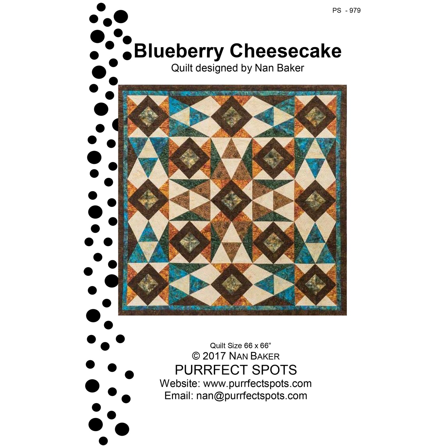 Blueberry Cheesecake Quilt Pattern PS-979w - Wholesale Product