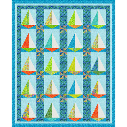 Image of the Regatta quilt by Nan Baker of Purrfect Spots.