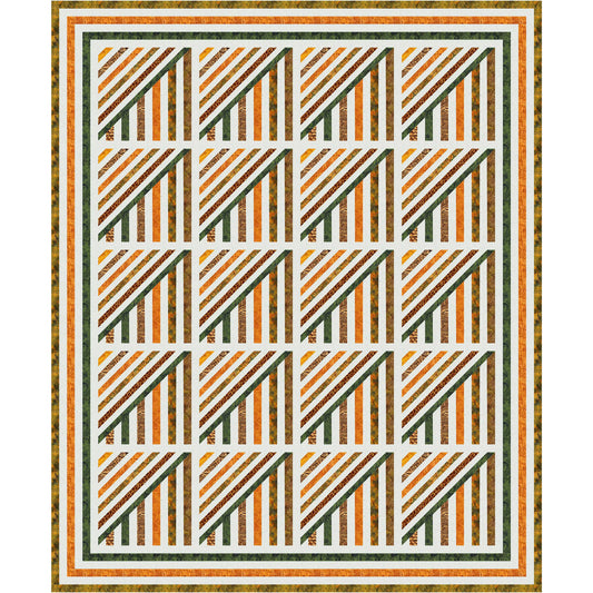 Image of the Line Up quilt by Nan Baker of Purrfect Spots.