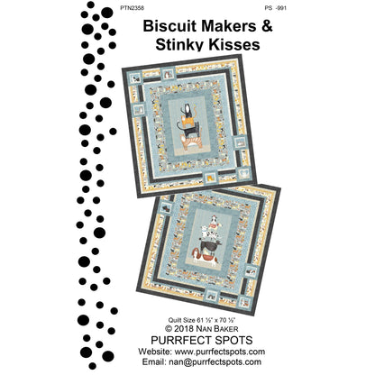 Cover image of pattern for Biscuit Makers & Stinky Kisses Quilt.