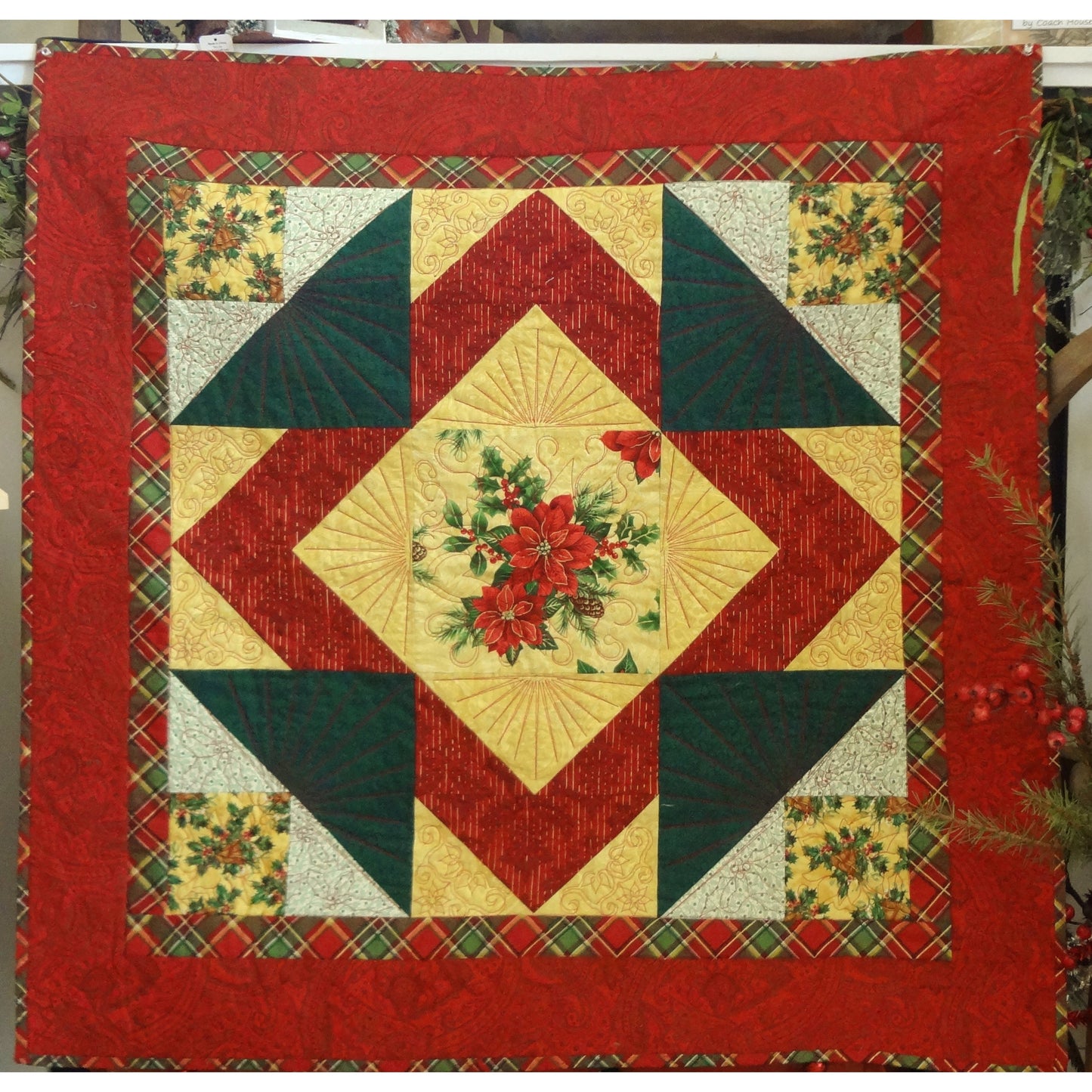Christmas Peace One Block Quilt PVQ-006e - Downloadable Pattern