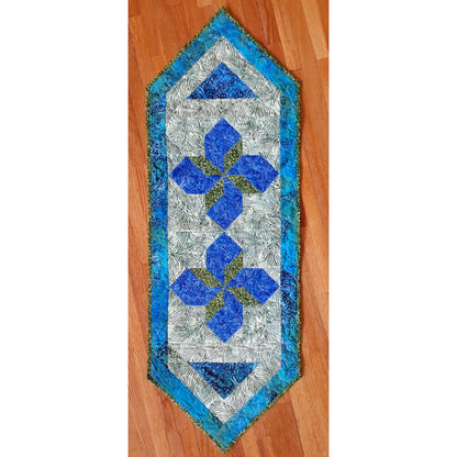Abby's Star Flower Table Runner PVQ-010e - Downloadable Pattern