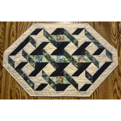 Woven Ribbons Table Runner PVQ-016e   - Downloadable Pattern