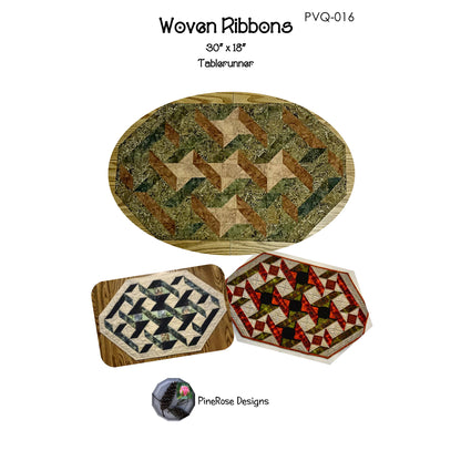 Woven Ribbons Table Runner PVQ-016e   - Downloadable Pattern
