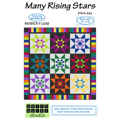 Many Rising Stars Quilt Pattern PWS-444 - Paper Pattern