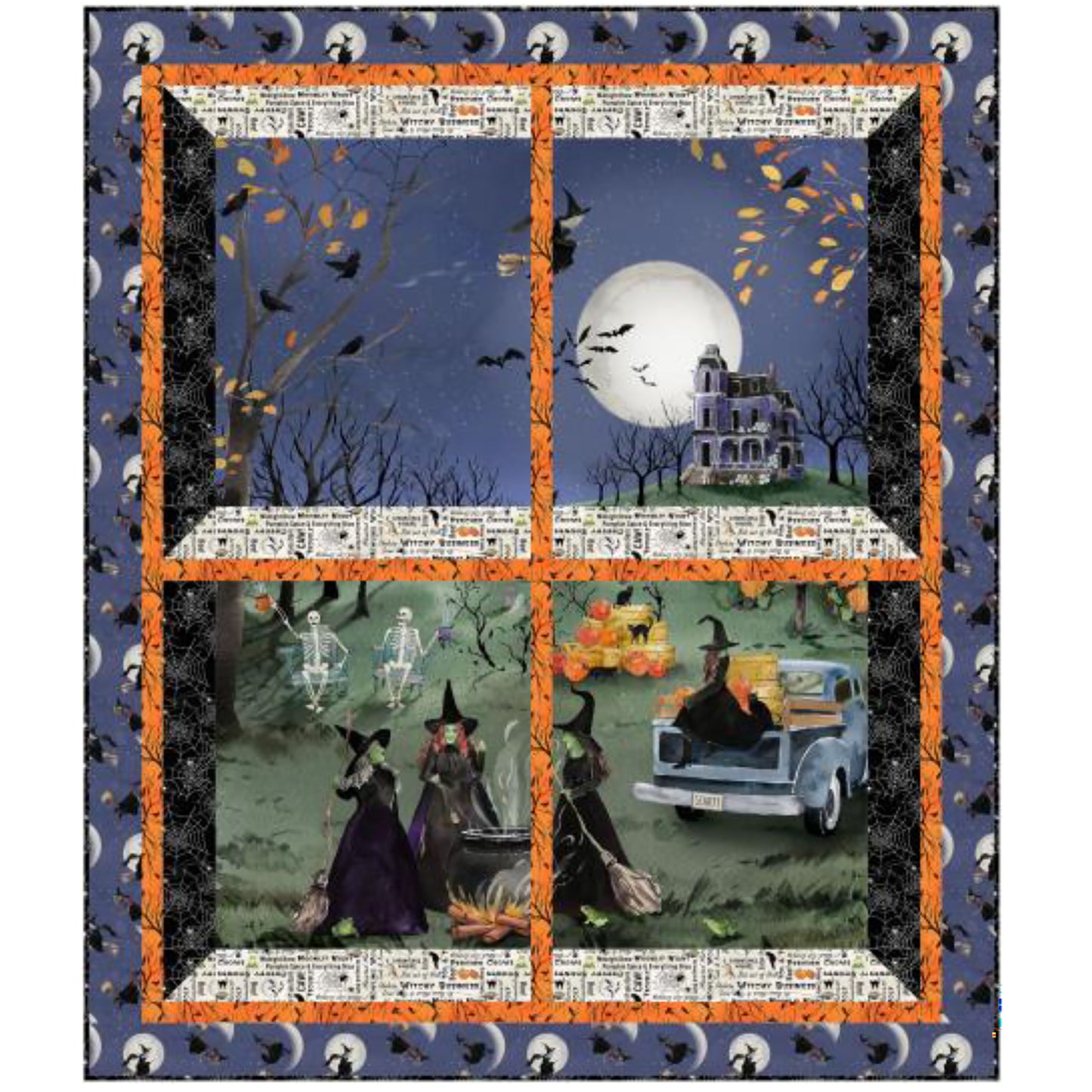 Toil & Trouble Quilt PWS-470e - Downloadable Pattern