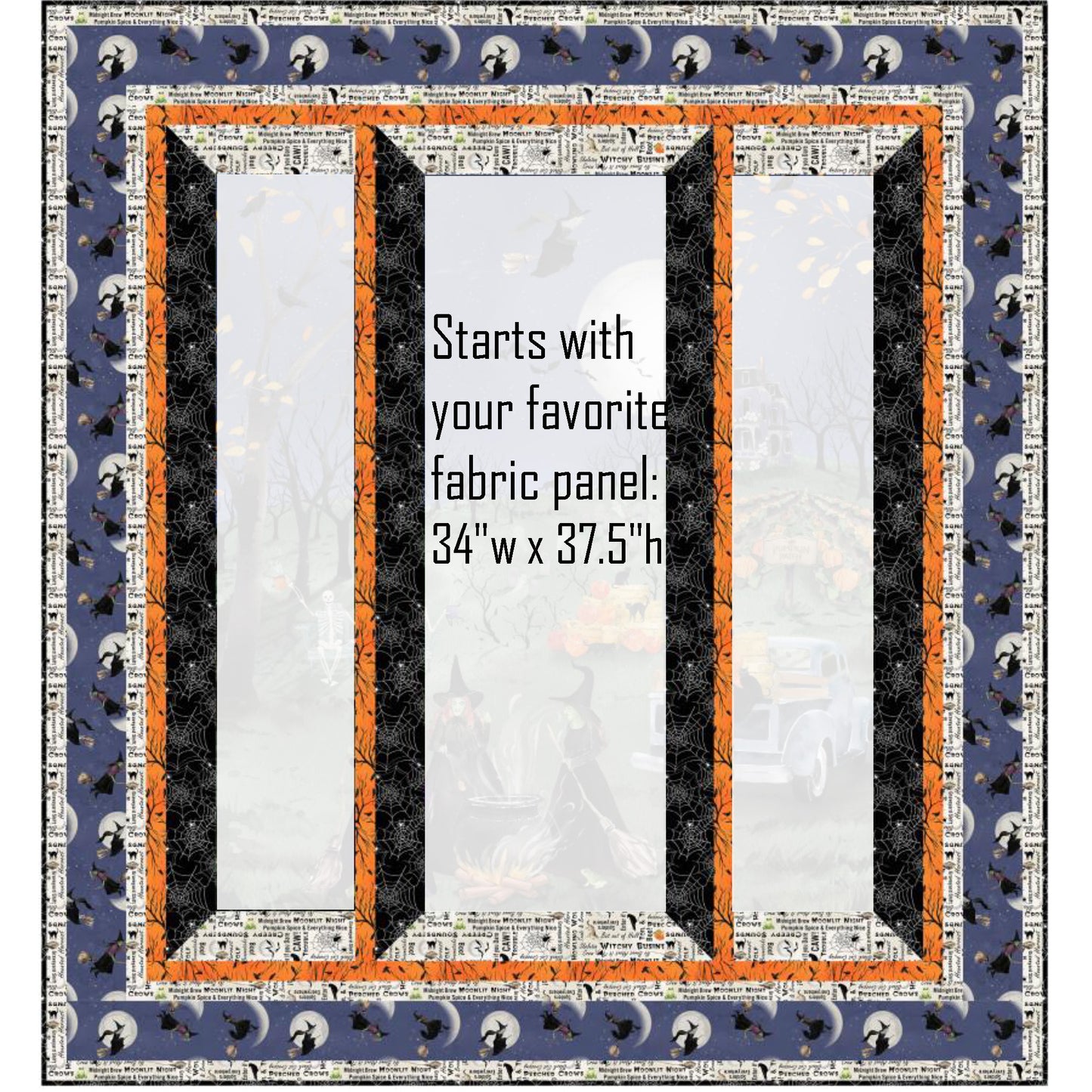 Toil & Trouble Quilt PWS-470e - Downloadable Pattern