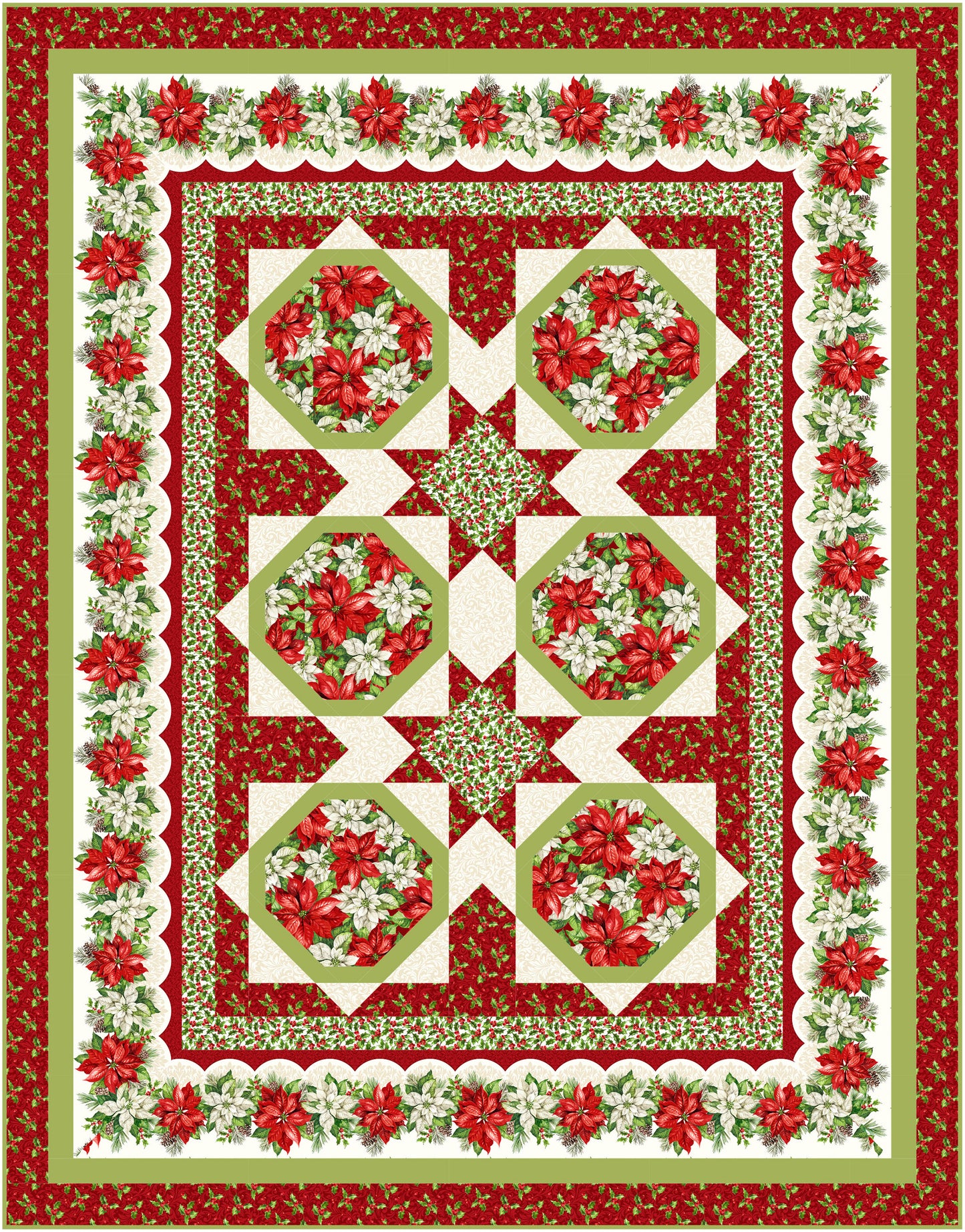 Holiday Bouquets Quilt Pattern PWS-476w - Wholesale Product