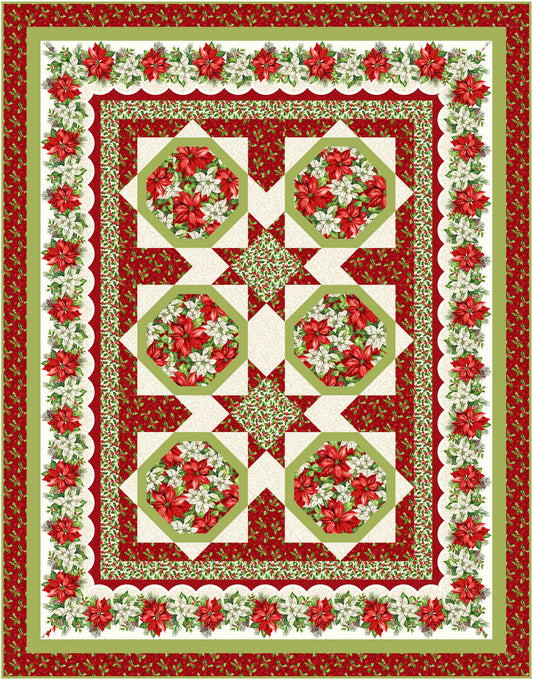 Holiday Bouquets Quilt PWS-476e - Downloadable Pattern