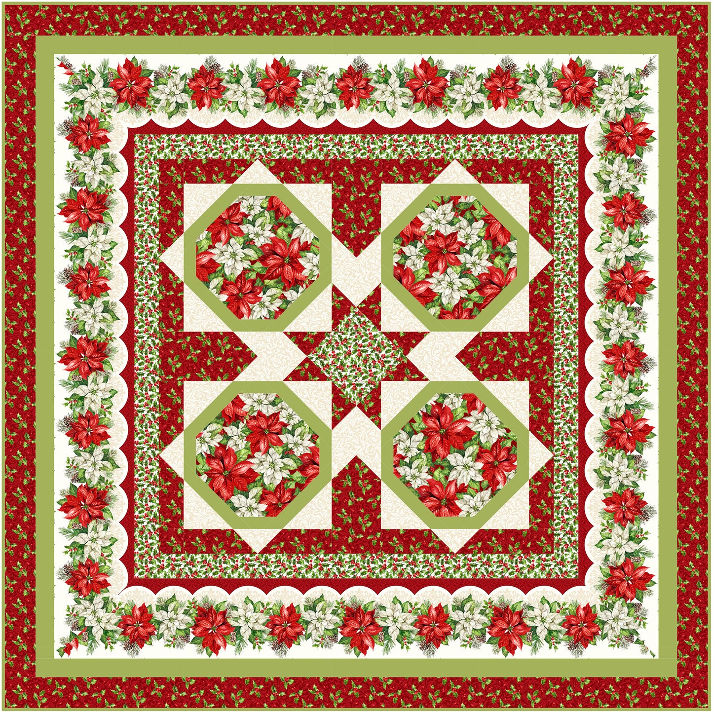 Holiday Bouquets Quilt Pattern PWS-476w - Wholesale Product