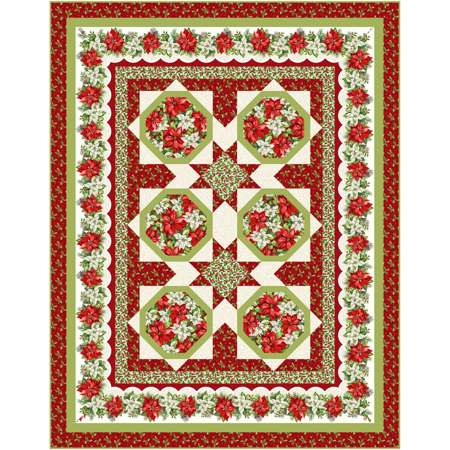 Holiday Bouquets Quilt Pattern PWS-476 - Paper Pattern