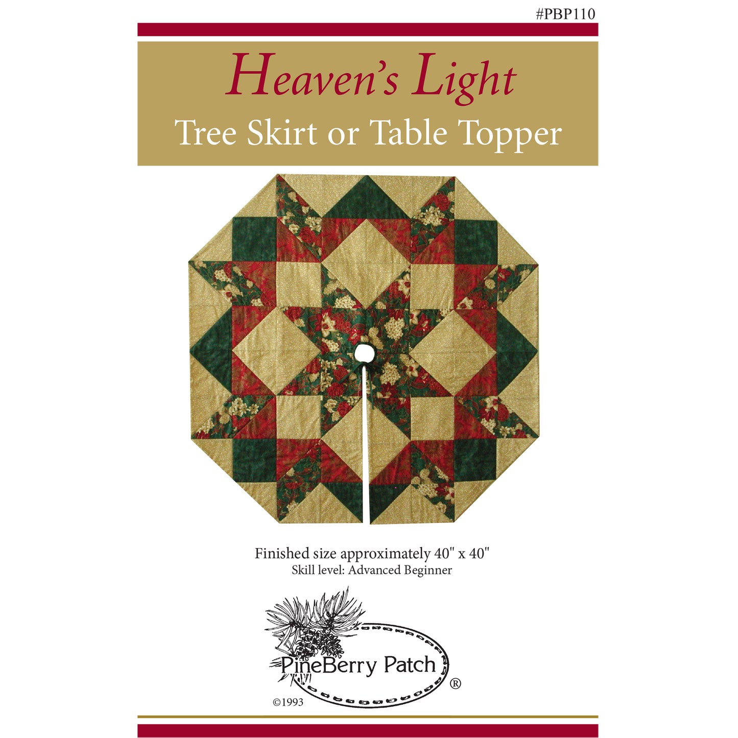 Heaven's Light Tree Skirt or Table Topper Pattern PYP-110 - Paper Pattern