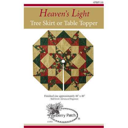 Heaven's Light Tree Skirt or Table Topper Pattern PYP-110 - Paper Pattern
