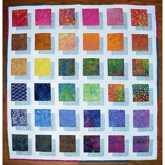 Color Block Quilt QBE-102e - Downloadable Pattern