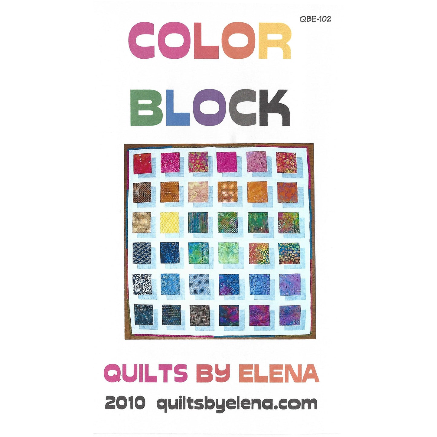 Color Block Quilt QBE-102e - Downloadable Pattern
