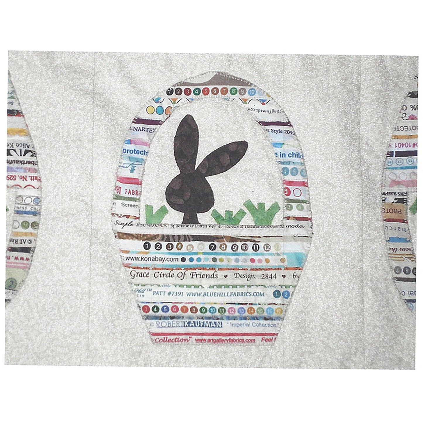 Bunnies and Baskets Table Runner QBE-115e - Downloadable Pattern