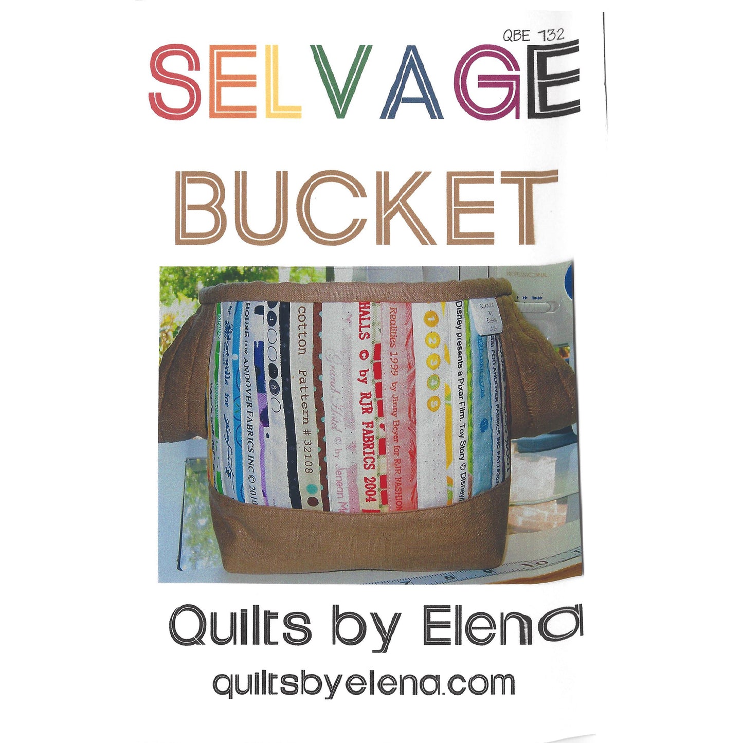 Selvage Bucket QBE-132e - Downloadable Pattern