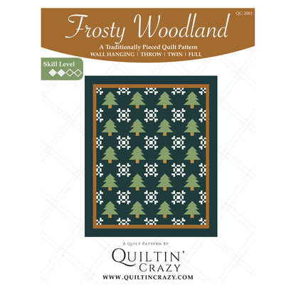 Cover image of pattern for Frosty Woodland Quilts.