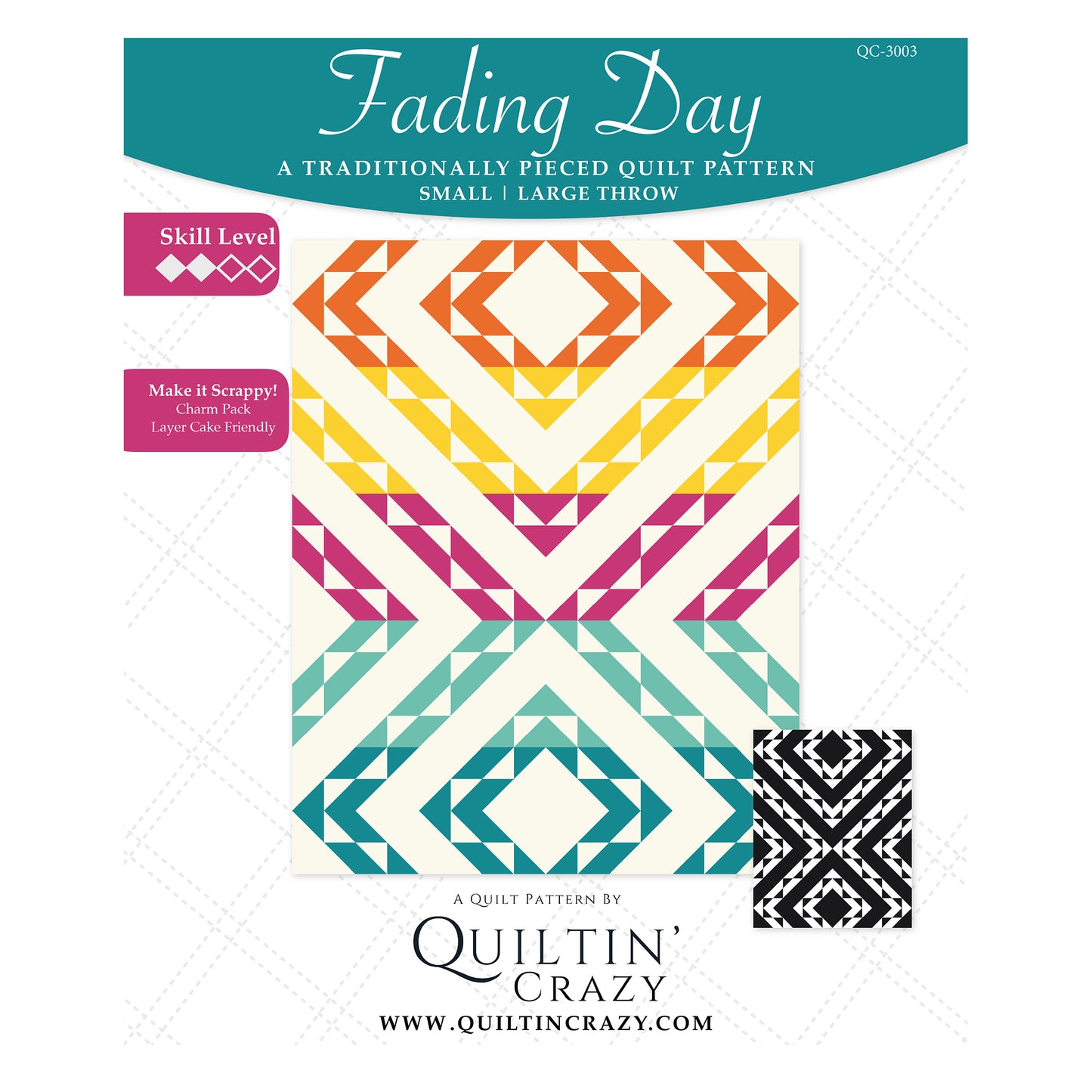 Cover image of pattern for Fading Day Quilt.