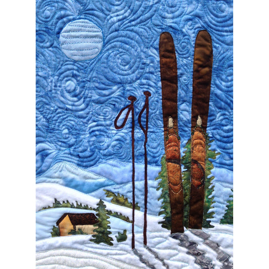 Skiing Under the Moonlight Quilt Pattern QFA-102 - Paper Pattern