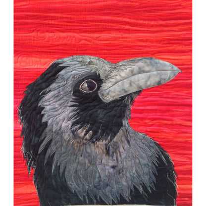 Image of the Raven Art Quilt.