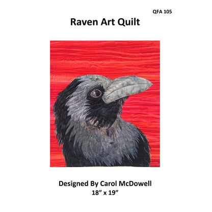 Image of the Raven Art Quilt pattern cover.