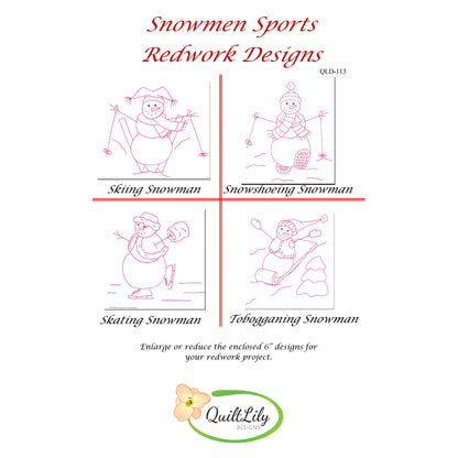 Cover image of pattern for Snowmen Sports embroidery.