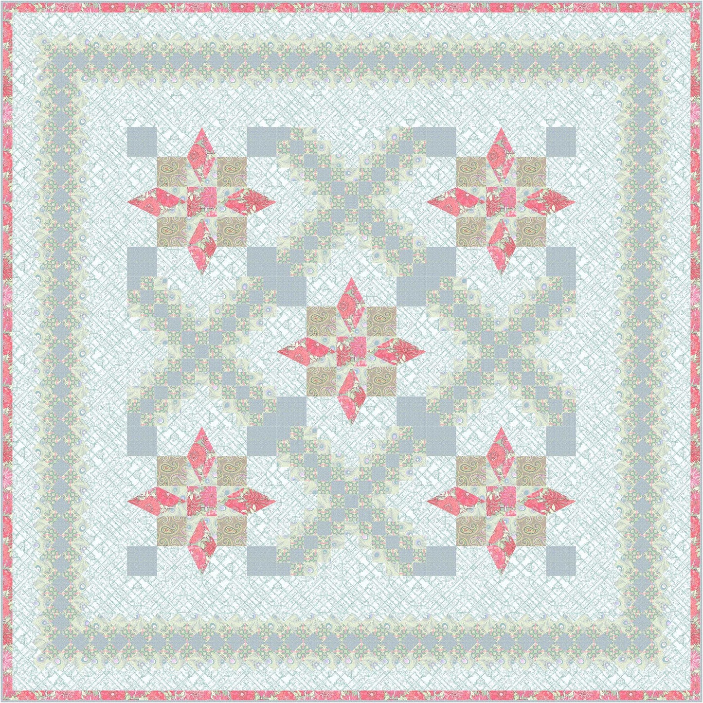 Misty Irish Morning Quilt QN-007e - Downloadable Pattern