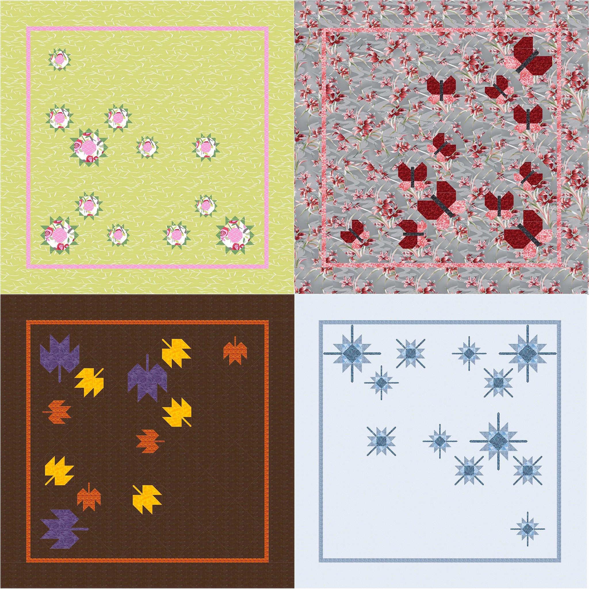 A Quilt for All Seasons Quilt Pattern QN-026 (advanced beginner, king ...