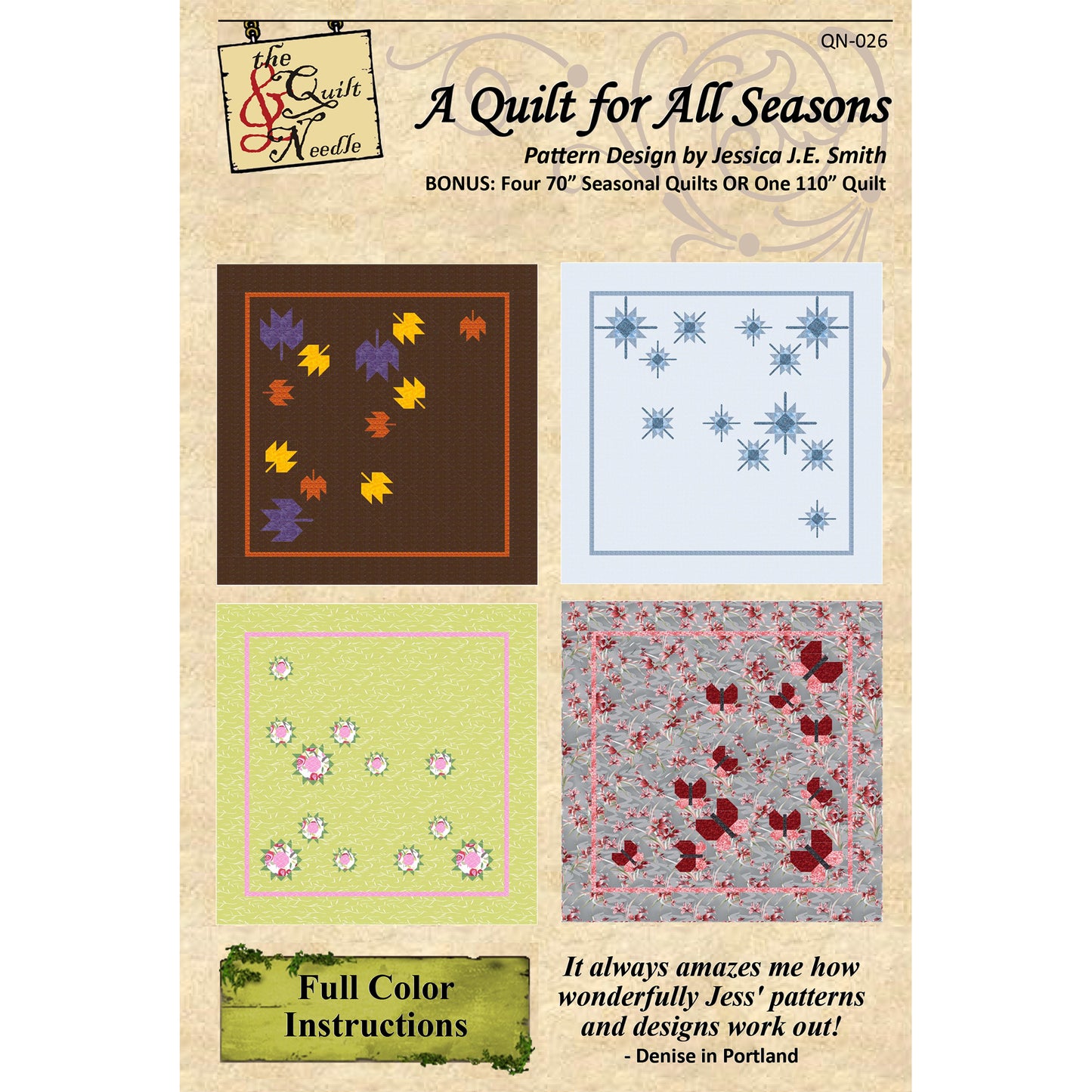A Quilt for All Seasons Quilt Pattern QN-026 - Paper Pattern