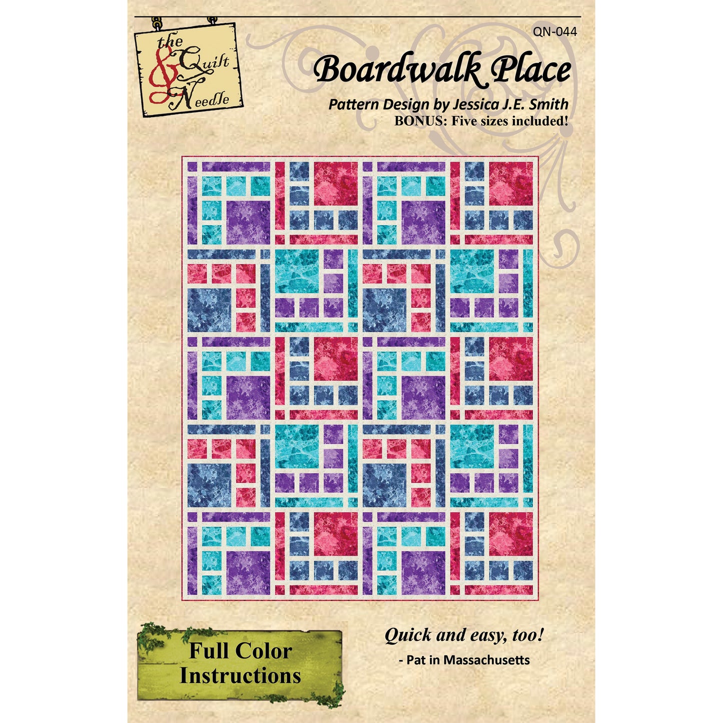 Boardwalk Place Quilt Pattern QN-044 - Paper Pattern